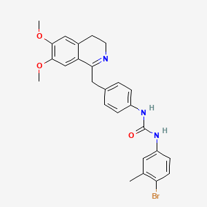 1-(4-Bromo-3-methylphenyl)-3-[4-[(6,7-dimethoxy-3,4-dihydroisoquinolin-1-yl)methyl]phenyl]urea