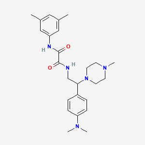 molecular formula C25H35N5O2 B3015636 N1-(2-(4-(二甲氨基)苯基)-2-(4-甲基哌嗪-1-基)乙基)-N2-(3,5-二甲基苯基)草酰胺 CAS No. 922868-92-6