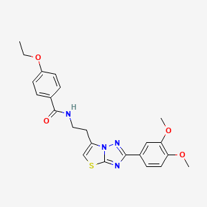 molecular formula C23H24N4O4S B3015639 N-(2-(2-(3,4-dimethoxyphenyl)thiazolo[3,2-b][1,2,4]triazol-6-yl)ethyl)-4-ethoxybenzamide CAS No. 894049-31-1