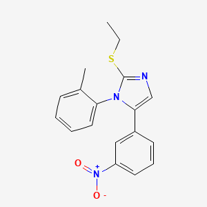 2-(ethylthio)-5-(3-nitrophenyl)-1-(o-tolyl)-1H-imidazole