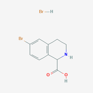 molecular formula C10H11Br2NO2 B3015642 6-Bromo-1,2,3,4-tetrahydroisoquinoline-1-carboxylic acid;hydrobromide CAS No. 2253638-99-0