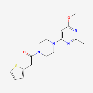 molecular formula C16H20N4O2S B3015651 1-(4-(6-Methoxy-2-methylpyrimidin-4-yl)piperazin-1-yl)-2-(thiophen-2-yl)ethanone CAS No. 1251660-37-3