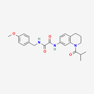 molecular formula C23H27N3O4 B3015661 N1-(1-异丁酰-1,2,3,4-四氢喹啉-7-基)-N2-(4-甲氧基苄基)草酰胺 CAS No. 941893-87-4