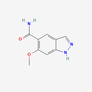 molecular formula C9H9N3O2 B3015664 6-甲氧基-1H-吲唑-5-甲酰胺 CAS No. 1955532-15-6