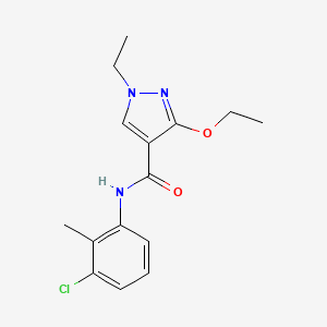 molecular formula C15H18ClN3O2 B3015667 N-(3-chloro-2-methylphenyl)-3-ethoxy-1-ethyl-1H-pyrazole-4-carboxamide CAS No. 1014068-06-4