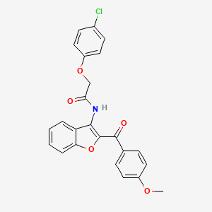 molecular formula C24H18ClNO5 B3015669 2-(4-chlorophenoxy)-N-[2-(4-methoxybenzoyl)-1-benzofuran-3-yl]acetamide CAS No. 381709-98-4