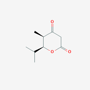 molecular formula C9H14O3 B3015670 (5R,6S)-5-Methyl-6-propan-2-yloxane-2,4-dione CAS No. 2411179-45-6