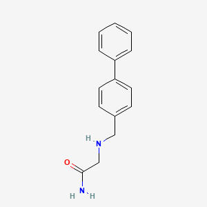 2-{[(4-Phenylphenyl)methyl]amino}acetamide