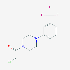 molecular formula C13H14ClF3N2O B3015675 2-Chloro-1-[4-[3-(trifluoromethyl)phenyl]piperazin-1-yl]ethanone CAS No. 87358-98-3