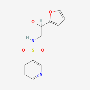 molecular formula C12H14N2O4S B3015676 N-(2-(呋喃-2-基)-2-甲氧基乙基)吡啶-3-磺酰胺 CAS No. 1798516-53-6