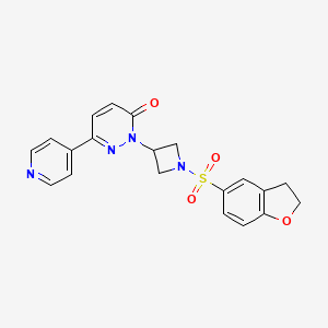 2-[1-(2,3-Dihydro-1-benzofuran-5-ylsulfonyl)azetidin-3-yl]-6-pyridin-4-ylpyridazin-3-one