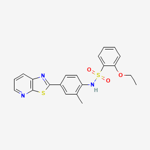 molecular formula C21H19N3O3S2 B3015685 2-乙氧基-N-(2-甲基-4-(噻唑并[5,4-b]吡啶-2-基)苯基)苯磺酰胺 CAS No. 912624-14-7