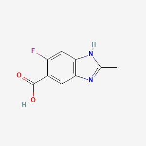 molecular formula C9H7FN2O2 B3015687 6-氟-2-甲基-1H-1,3-苯并二唑-5-甲酸 CAS No. 1565102-53-5