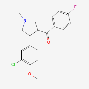 [4-(3-chloro-4-methoxyphenyl)-1-methyltetrahydro-1H-pyrrol-3-yl](4-fluorophenyl)methanone
