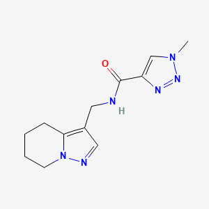 molecular formula C12H16N6O B3015696 1-methyl-N-((4,5,6,7-tetrahydropyrazolo[1,5-a]pyridin-3-yl)methyl)-1H-1,2,3-triazole-4-carboxamide CAS No. 2034245-96-8