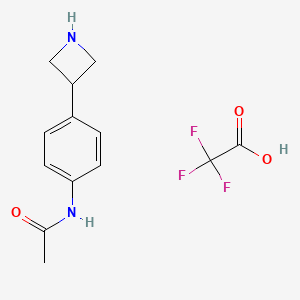 N-[4-(Azetidin-3-yl)phenyl]acetamide;2,2,2-trifluoroacetic acid