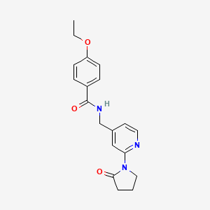 molecular formula C19H21N3O3 B3015715 4-ethoxy-N-((2-(2-oxopyrrolidin-1-yl)pyridin-4-yl)methyl)benzamide CAS No. 2034388-40-2