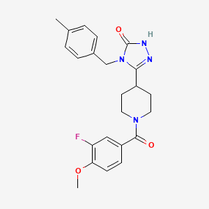 5-[1-(3-fluoro-4-methoxybenzoyl)piperidin-4-yl]-4-(4-methylbenzyl)-2,4-dihydro-3H-1,2,4-triazol-3-one