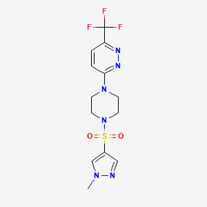 3-[4-(1-Methylpyrazol-4-yl)sulfonylpiperazin-1-yl]-6-(trifluoromethyl)pyridazine