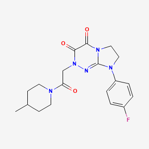 8-(4-fluorophenyl)-2-(2-(4-methylpiperidin-1-yl)-2-oxoethyl)-7,8-dihydroimidazo[2,1-c][1,2,4]triazine-3,4(2H,6H)-dione