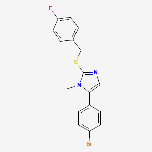 5-(4-bromophenyl)-2-((4-fluorobenzyl)thio)-1-methyl-1H-imidazole