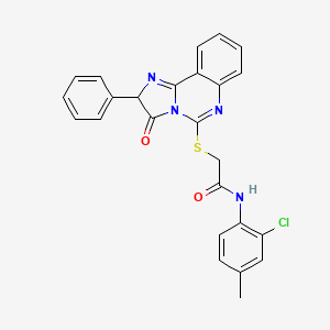 molecular formula C25H19ClN4O2S B3015735 N-(2-chloro-4-methylphenyl)-2-((3-oxo-2-phenyl-2,3-dihydroimidazo[1,2-c]quinazolin-5-yl)thio)acetamide CAS No. 1053136-07-4