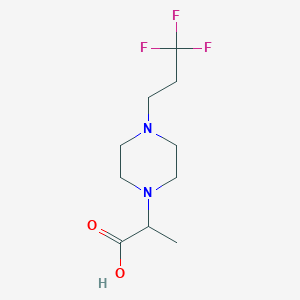 2-[4-(3,3,3-Trifluoropropyl)piperazin-1-yl]propanoic acid