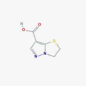 molecular formula C6H6N2O2S B3015752 2,3-Dihydro-pyrazolo[5,1-b]thiazole-7-carboxylic acid CAS No. 933753-92-5