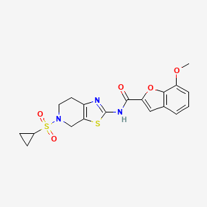N-(5-(cyclopropylsulfonyl)-4,5,6,7-tetrahydrothiazolo[5,4-c]pyridin-2-yl)-7-methoxybenzofuran-2-carboxamide
