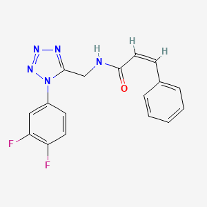 (Z)-N-((1-(3,4-difluorophenyl)-1H-tetrazol-5-yl)methyl)-3-phenylacrylamide