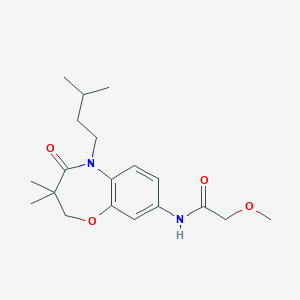 N-(5-isopentyl-3,3-dimethyl-4-oxo-2,3,4,5-tetrahydrobenzo[b][1,4]oxazepin-8-yl)-2-methoxyacetamide