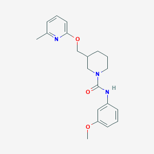molecular formula C20H25N3O3 B3015771 N-(3-Methoxyphenyl)-3-[(6-methylpyridin-2-yl)oxymethyl]piperidine-1-carboxamide CAS No. 2379977-04-3