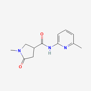 1-methyl-N-(6-methylpyridin-2-yl)-5-oxopyrrolidine-3-carboxamide