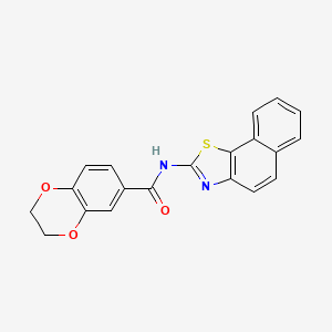 molecular formula C20H14N2O3S B3015780 N-(萘并[2,1-d]噻唑-2-基)-2,3-二氢苯并[b][1,4]二噁英-6-甲酰胺 CAS No. 477554-06-6