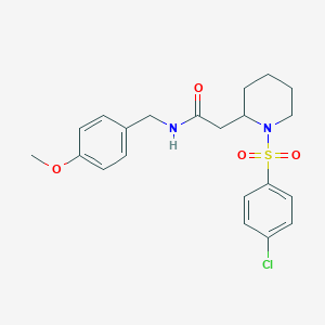 B3015783 2-(1-((4-chlorophenyl)sulfonyl)piperidin-2-yl)-N-(4-methoxybenzyl)acetamide CAS No. 941955-65-3