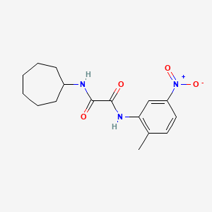 molecular formula C16H21N3O4 B3015790 N1-环庚基-N2-(2-甲基-5-硝基苯基)草酰胺 CAS No. 899978-80-4