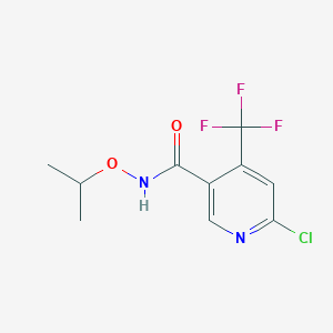 molecular formula C10H10ClF3N2O2 B3015793 6-Chloro-N-propan-2-yloxy-4-(trifluoromethyl)pyridine-3-carboxamide CAS No. 2224300-60-9