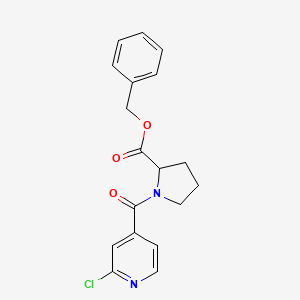 molecular formula C18H17ClN2O3 B3015799 Benzyl 1-(2-chloropyridine-4-carbonyl)pyrrolidine-2-carboxylate CAS No. 1488384-49-1