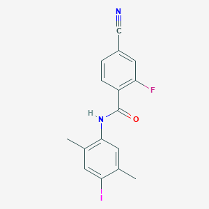 4-cyano-2-fluoro-N-(4-iodo-2,5-dimethylphenyl)benzamide