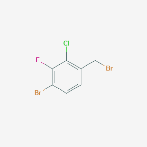 molecular formula C7H4Br2ClF B3015809 1-Bromo-4-(bromomethyl)-3-chloro-2-fluorobenzene CAS No. 2090530-74-6