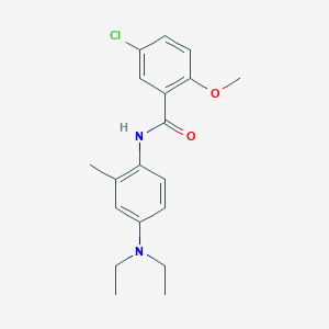 molecular formula C19H23ClN2O2 B301581 5-chloro-N-[4-(diethylamino)-2-methylphenyl]-2-methoxybenzamide 