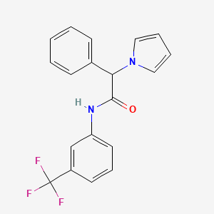 molecular formula C19H15F3N2O B3015812 2-苯基-2-(1H-吡咯-1-基)-N-(3-(三氟甲基)苯基)乙酰胺 CAS No. 1257547-30-0