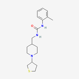 molecular formula C18H27N3OS B3015814 1-((1-(四氢噻吩-3-基)哌啶-4-基)甲基)-3-(邻甲苯基)脲 CAS No. 2034590-39-9