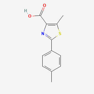 molecular formula C12H11NO2S B3015823 5-Methyl-2-(4-methylphenyl)-1,3-thiazole-4-carboxylic acid CAS No. 115311-38-1
