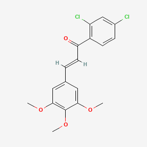 molecular formula C18H16Cl2O4 B3015826 (2E)-1-(2,4-Dichlorophenyl)-3-(3,4,5-trimethoxyphenyl)prop-2-en-1-one CAS No. 1401510-61-9
