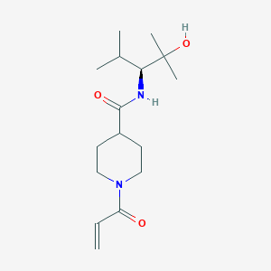molecular formula C16H28N2O3 B3015828 N-[(3S)-2-Hydroxy-2,4-dimethylpentan-3-yl]-1-prop-2-enoylpiperidine-4-carboxamide CAS No. 2361578-13-2