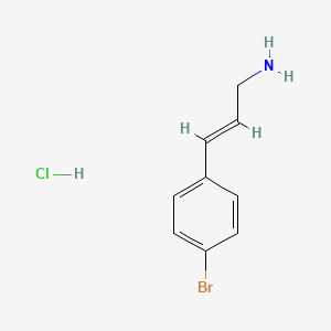 molecular formula C9H11BrClN B3015830 3-(4-Bromophenyl)prop-2-en-1-amine hydrochloride CAS No. 1864760-31-5