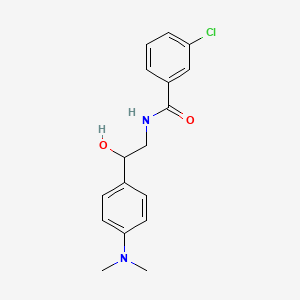 molecular formula C17H19ClN2O2 B3015835 3-chloro-N-(2-(4-(dimethylamino)phenyl)-2-hydroxyethyl)benzamide CAS No. 1421506-86-6