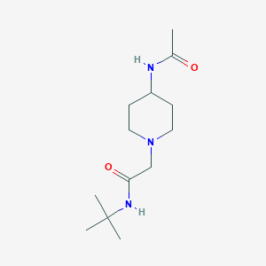 molecular formula C13H25N3O2 B3015841 2-(4-acetamidopiperidin-1-yl)-N-(tert-butyl)acetamide CAS No. 2034607-90-2