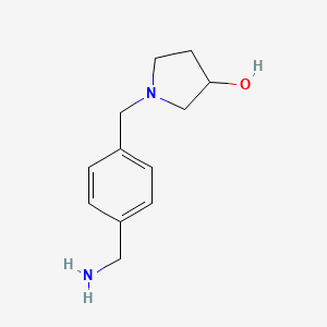 molecular formula C12H18N2O B3015847 1-{[4-(Aminomethyl)phenyl]methyl}pyrrolidin-3-ol CAS No. 1341393-59-6